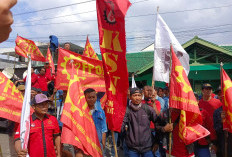 Unjuk Rasa di Kantor Disnaker Lampung, Karyawan PT San Xiong Steel Indonesia Sampaikan Beberapa Tuntutan 